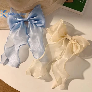 Kudosation Lưới Barrette Nơ Ruy Băng Kẹp Tóc Ngọt Ngào Nhẹ Nhàng Nữ Tính Mặt Sau Của Siêu Cổ Tích Kẹp Tóc Thời Trang Cao Cấp Mũ Phụ Kiện