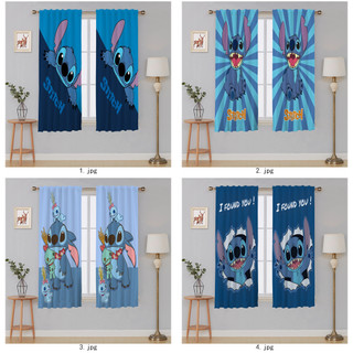 Rèm Polyester Họa Tiết Disney Stitch - Drap Chặn Ánh Sáng Đơn Bảng Điều Khiển, Làm Tối Phòng, Dễ Treo, Cho Trẻ Em Phòng Ngủ & Phòng Khách