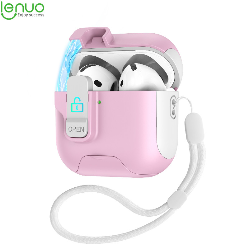 Hộp đựng tai nghe khóa Lenuo cho Airpods 4 anc Pro 2 3 1 Pro2 Vỏ