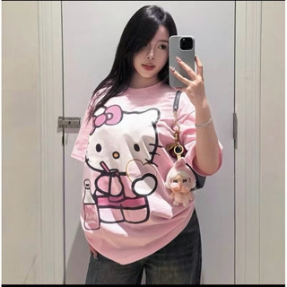 Áo Thun, Áo Phông Mèo hello kitty milk cute dễ thương form rộng