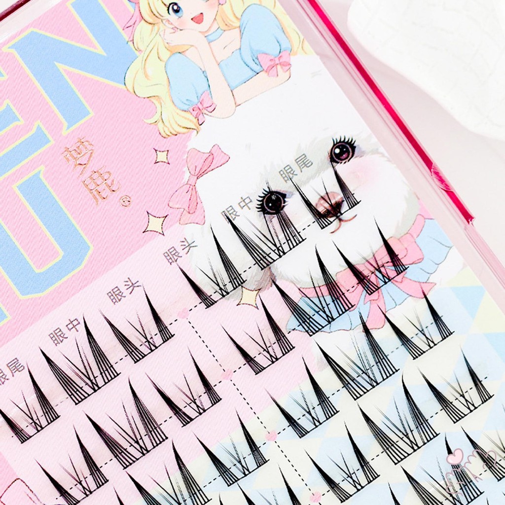 Lông mi giả Mèo ban đêm  10 hàng lông mi nhỏ có dung lượng lớn Màu đen lông mi giả kéo dài C Curl DIY có thể tái sử dụng