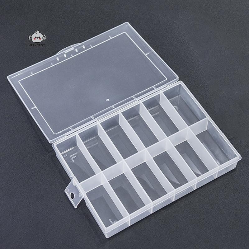 Maybest 12 Lưới Trong Suốt Trống Lá Móng Tay Hộp Bảo Quản Nhựa Móng Tay Giả Hộp Nghệ Thuật Hộp Đựng {VN}