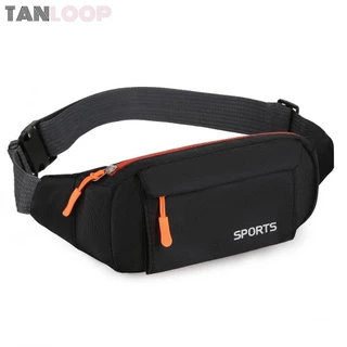 Gói thắt lưng TANLOOP, Túi thắt lưng chống nước bằng vải Polyester, Vải chạy bộ thể thao Phòng tập thể dục Túi đeo ngực Unisex