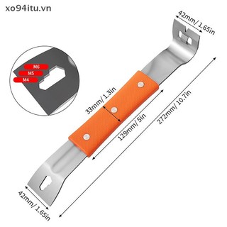 XOITU Pry Bar Thép không gỉ Đai ốc Crowbar với M4-M6 Ổ cắm lục giác và cờ lê Góc kéo móng tay để nâng nâng nâng nâng kéo VN