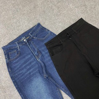 Quần Jean Ống Loe Bigsize Nữ Lưng Cao Ôm Dáng Dài 95cm Cho Chubby 60-95kg Q545