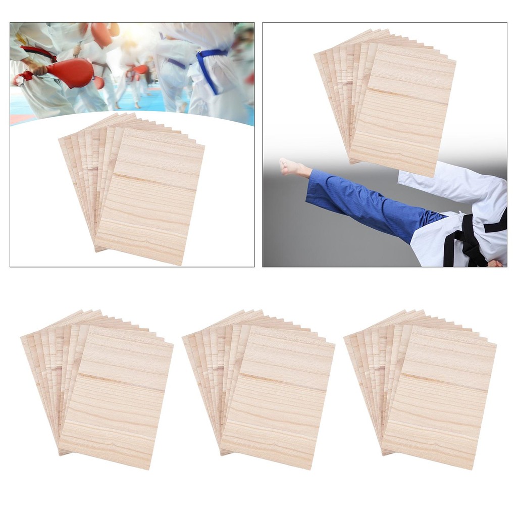 10 Miếng Taekwondo Breaking Board Gỗ Cho Trẻ Em Người Lớn Đấm Phụ Kiện