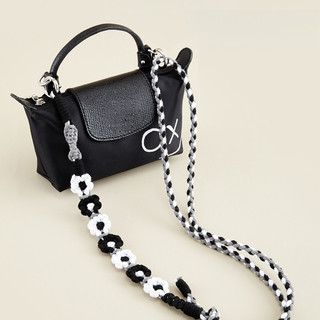 Dây đeo túi phù hợp cho Longchamp Mini, dây đeo vai dệt hoa, túi dumpling Longchamp Mini, dây đeo dài điều chỉnh, phụ kiện biến hình túi cao cấp