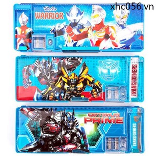 Transformers Văn Phòng Phẩm Hộp Đựng Bút Chì Có Bút Chì Mài Học Sinh Tiểu Học Bé Trai Đa Năng Bé Trai Trẻ Em Mẫu Giáo