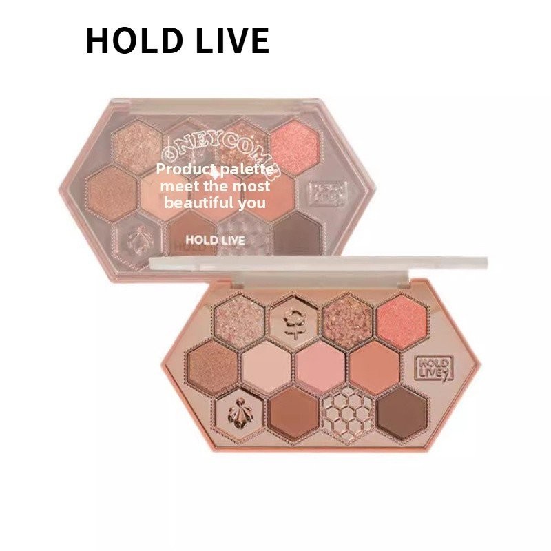 Bảng phấn mắt HOLD LIVE màu cam nâu mờ, màu ngọc trai lấp lánh RPFG