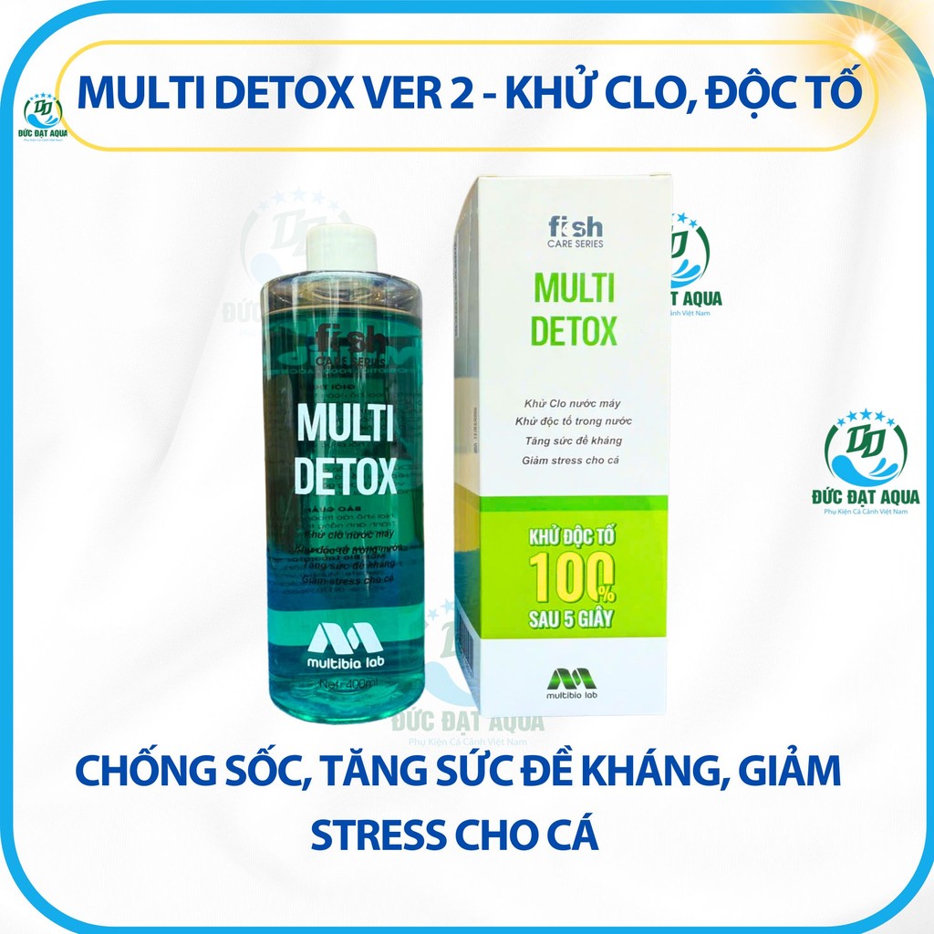 Multi Detox Ver 2 - 100-200-400ml Khử Clo, độc tố - chống sốc, tăng sức đề kháng, giảm stress cho cá 3