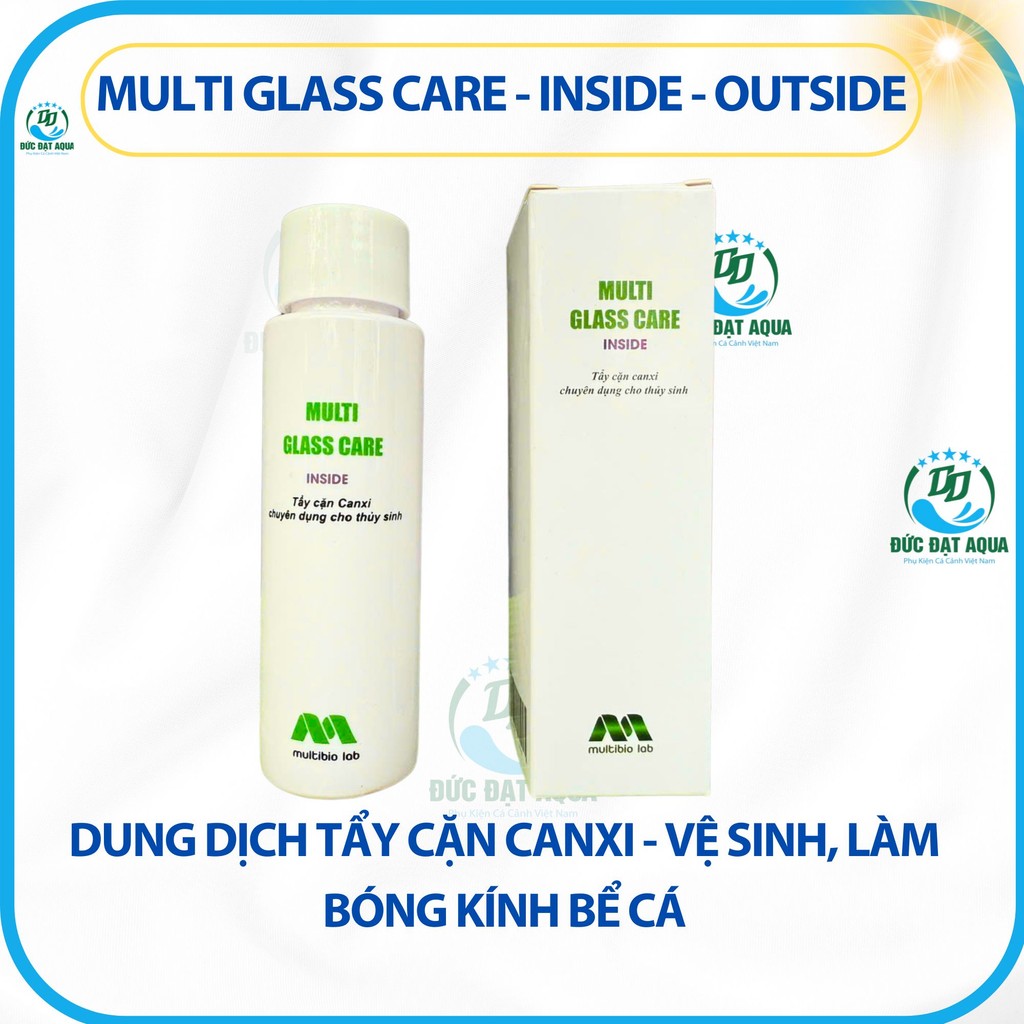 Tẩy Cặn Canxi Multi Glasscare INSIDE chai 60ml & 150ml OUTSIDE Làm Bóng Kính Bể Cá 150ML 2