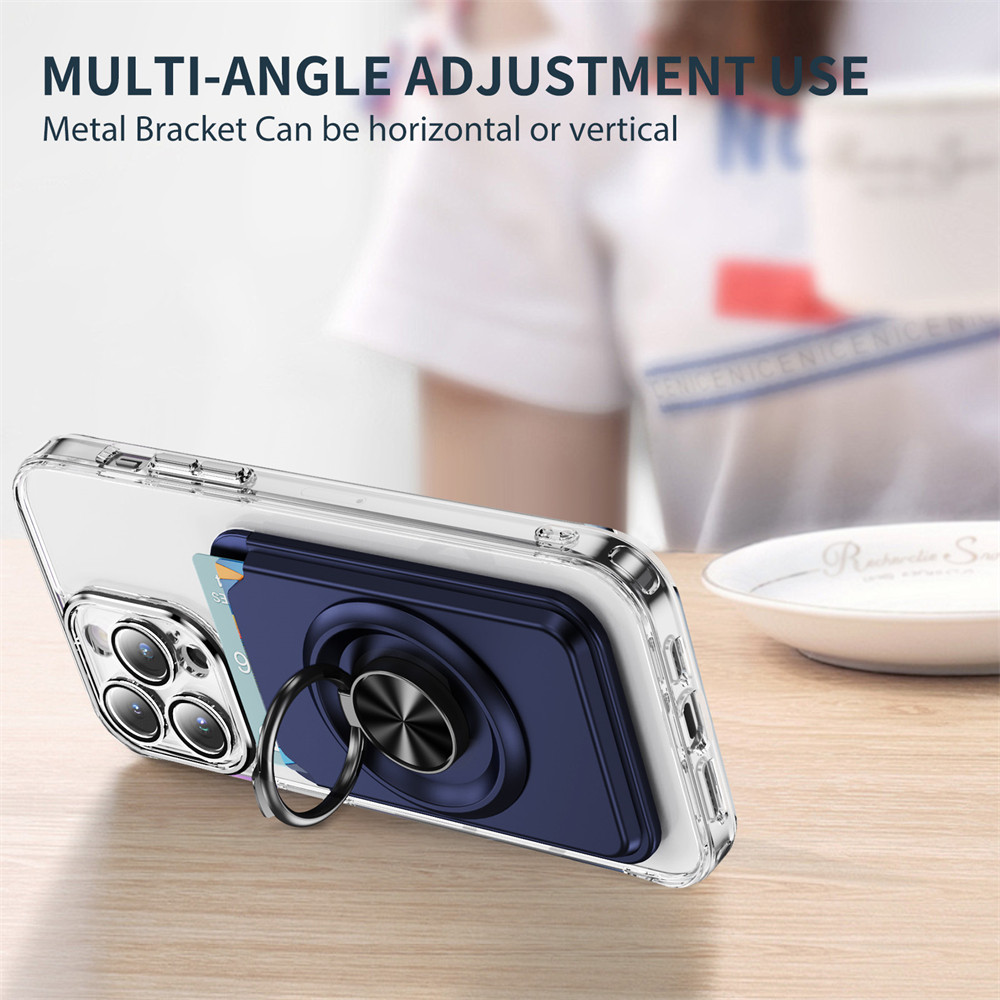 360 Vòng Chân Đế Chống Sốc Giáp Cho Magsafe Ví Dành Cho iPhone 16 14 13 15 Pro Max S25 S24 Siêu Thẻ Giá Đỡ