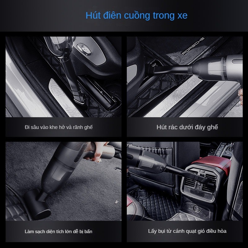 Máy hút bụi ô tô không dây cầm tay Hút thổi tích hợp Xe sử dụng kép Hút siêu mạnh Máy hút chân không công suất cao