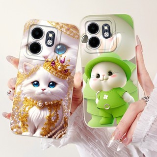 Ốp Lưng Mới Cho Infinix Smart 9 Cover X6532 Hoạt Hình Mèo Thỏ Mềm Thạch Silicon Chống Sốc TPU Ốp Lưng Cho Infinix Smart9 Capa