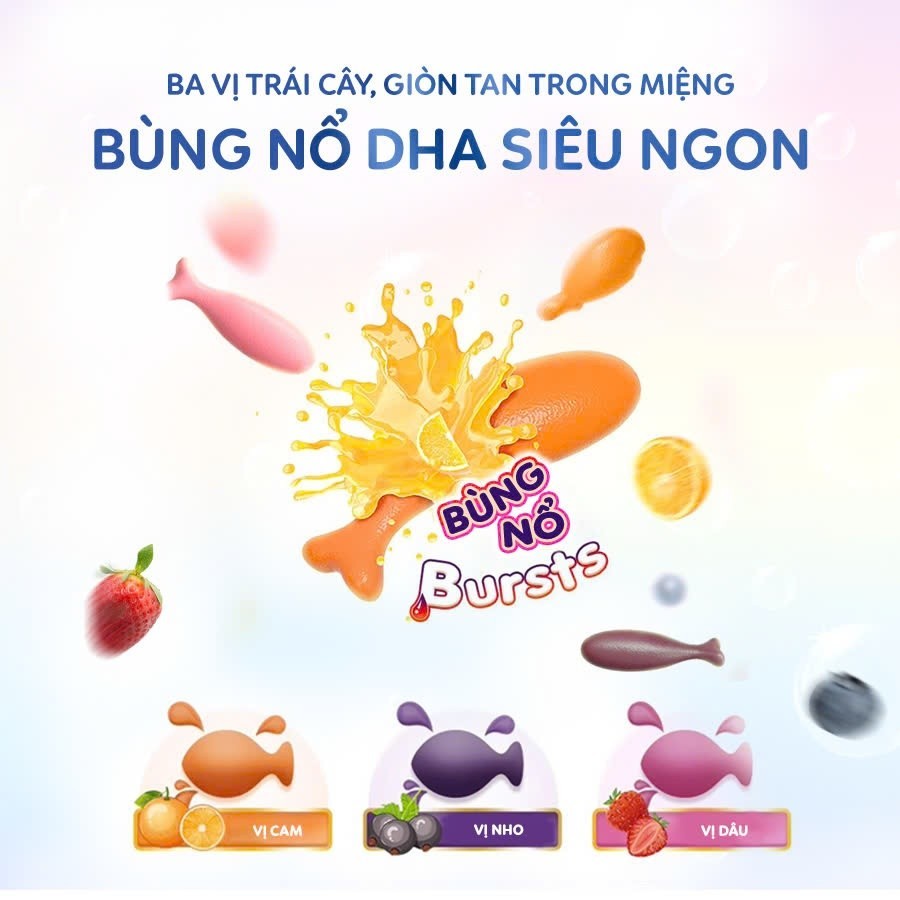 DHA Dầu Cá Ba Màu Nature's Way Omega-3 Fish Oil Trio Hỗ Trợ Tốt Cho Não Bộ Và Mắt Cho Bé 60 Viên