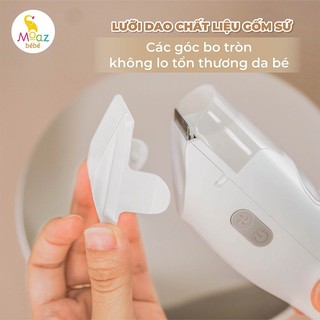 Tông đơ điện cắt tóc tự động hút tóc cho bé Moaz BéBé MB100 - Có thể dùng pin