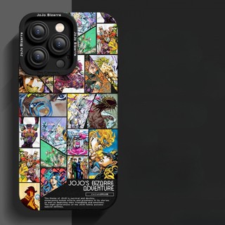 Ốp điện thoại Painted JOJO 's Bizarre Adventure cho iPhone16 / 15 / 14 / 13 / MINI / 12 / 11 / Pro MAX / X / XS / XR / 7 / 8 / 6 Vỏ bảo vệ toàn diện bằng silicon lỏng chống sốc và chống rơi