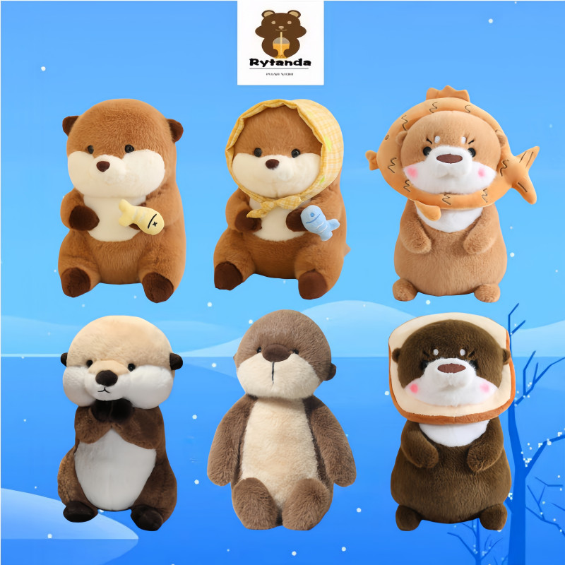 Kawaii Otter Đồ Chơi Sang Trọng Bánh Mì Vui Nhộn Taiyaki Otter Búp Bê Sang Trọng Dễ Thương Gia Đình Otter Đồ Chơi Nhồi Bông Trang Trí Phòng Ngủ Nhà Búp Bê JOOKI Mềm Đồ Chơi Cho Bé Bạn Gái Quà Tặng Sinh Nhật Quà Tặng Giáng Sinh COD