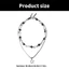 Vòng cổ choker hình ngôi sao thanh lịch KIN với hạt đen Dây da PU có thể điều chỉnh