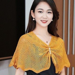 Khăn choàng và áo khoác ngắn nữ bằng vải tuyn và dệt kim, nhiều màu sắc, thoáng mát