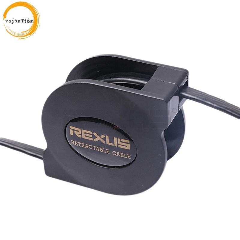 REXLIS 5FT Cat7 RJ45 Cáp LAN có thể điều chỉnh Cáp Ethernet có thể thu vào Cáp mạng Internet phẳng cho bộ định tuyến máy tính Laptop