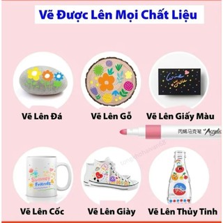 Hộp 60 Bút Màu Acrylic Marker Cao Cấp - Sáng Tạo Không Giới Hạn