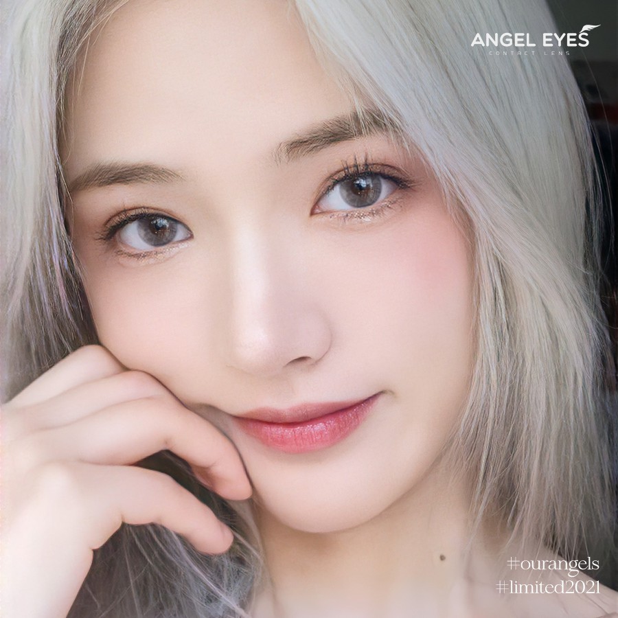 Lens Cận Xám Tây An.gel Ey.es Fuji Gray GDia 12.8mm, Kính Áp Tròng Giảm Thiểu Tia UV Chống Chói, Độ Cận 0-8