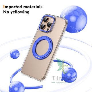 Giá đỡ có thể xoay được Vỏ bọc iphone 16 15 14 13 12 pro max Trong suốt Crysta Ice-sensing Matel Nút ống kính Vỏ trong suốt