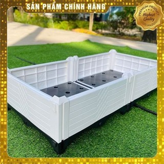 Chậu lắp ghép nhựa HDPE/PP 100x50x23cm: Thẩm mỹ, kết cấu chắc, dễ lắp đặt, phù hợp mọi cây trồng.