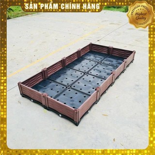 Chậu lắp ghép nhựa HDPE/PP 200x100x23cm: Thẩm mỹ, bền bỉ, dễ lắp đặt, phù hợp mọi cây trồng đô thị