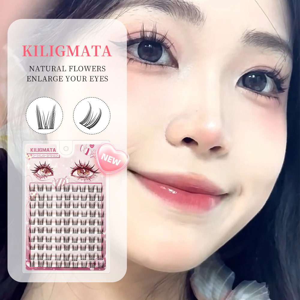 [Keo miễn phí&nhíp] Hộp lông mi giả 10 hàng KILIGMATA với 10-13mm Truyện tranh tự nhiên Lông mi giả Dung lượng lớn Dễ sử dụng Chất lượng cao Tái sử dụng