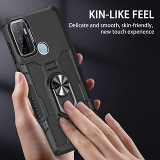 Dành Cho OPPO A53 2020 Ốp điện thoại PC Cứng Lưng Mềm TPU Edge Bảo Vệ Camera Nhẫn Giá Đỡ Chân Đế Chống Sốc Mỏng Bao Da