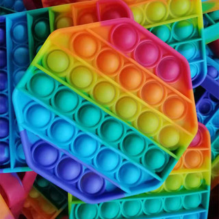 Nhiều Màu Sắc Pop Fidget Lo Âu Đồ Chơi Hình Hoạt Hình Bóp Đồ Chơi Xúc Giác Logic Trò Chơi