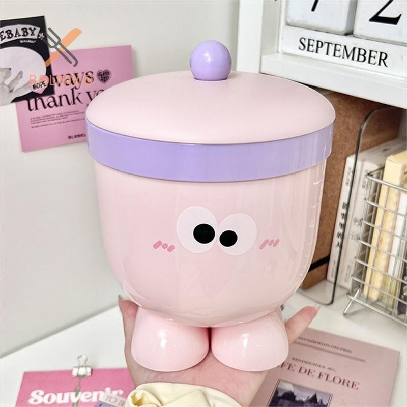 Rrlnmd Big Eyes Phim hoạt hình Thùng rác để bàn tại nhà Thùng lưu trữ Mini MỚI