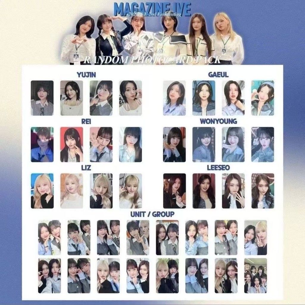 Ive Random Photocard Pack 2024 2nd Fanmeeting MAGAZINE