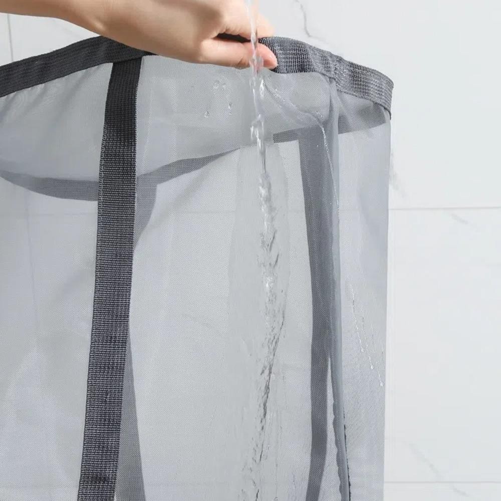 Giỏ lưới CHEESELY gập lại, dung tích lớn đựng quần áo bẩn/đồ chơi/đồ lặt vặt