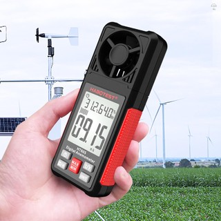 Habotest HT605 LCD Đo nhiệt kế kỹ thuật số, tốc độ gió, độ ẩm 2.2 inch, lưu lượng không khí