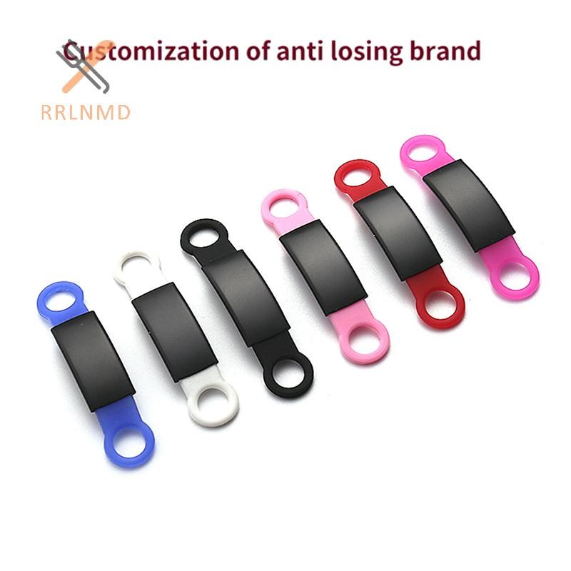 Rrlnmd Pet Dog Tag Silicone Thép không gỉ Dog ID Tag Khắc cổ chó Chống thất lạc Bảng tên thú cưng Thẻ chó mèo MỚI