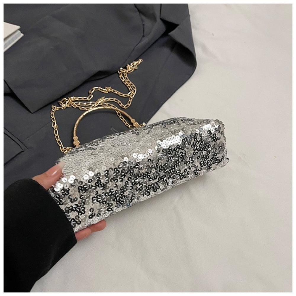 Túi ly hợp nữ CPINCP, Túi đeo chéo tinh tế sáng bóng, Túi đựng mỹ phẩm dung lượng cao Sequin thời trang dành cho nữ