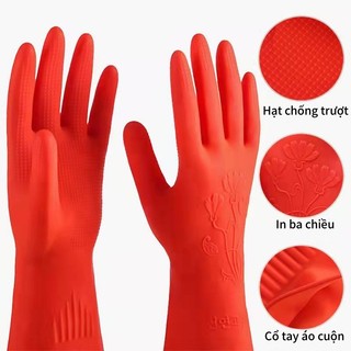 Găng Tay Cao Su Đa Năng Dài, Chống Thấm Nước, Bảo Vệ Tay Khi Rửa Chén và Dọn Nhà