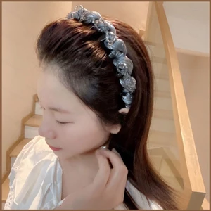 YT2 Tính Khí Pha Lê Nơ Băng Đô Quấn Tóc Nữ Rửa Mặt Chống Trơn Trượt Bấm Kẹp Tóc Du Lịch Hàng Ngày Băng Đô TY2