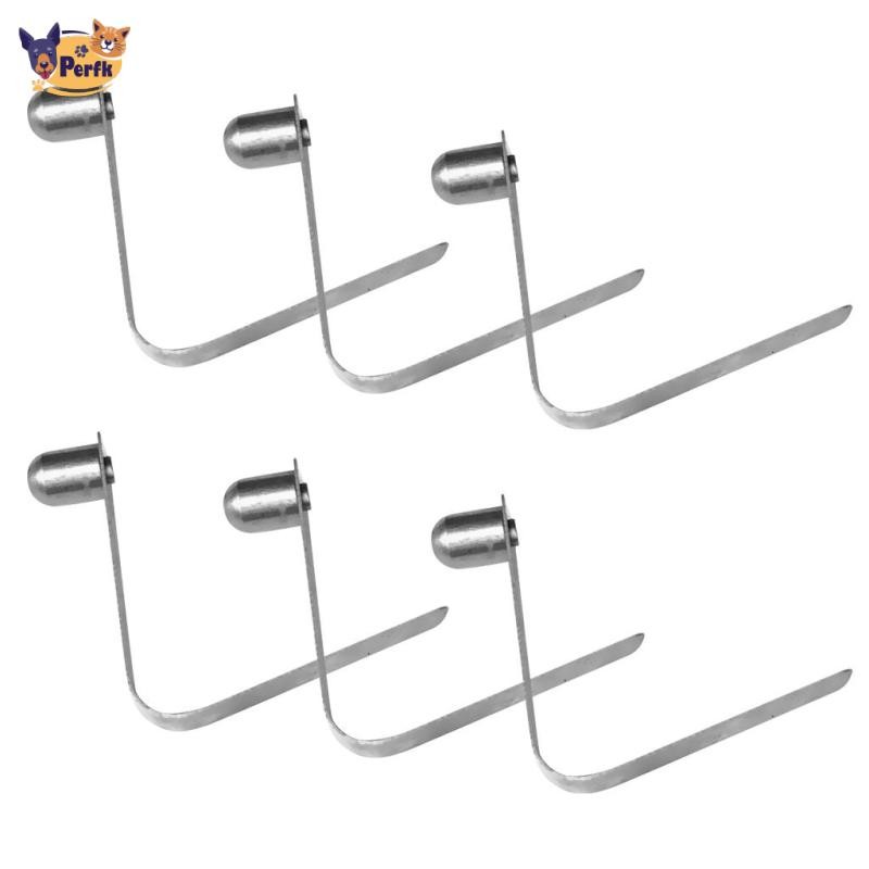 6 Miếng 8 Mm Thép Không Gỉ Kẹp Lò Xo Cắm Trại Ngoài Trời Lều Cực Chụp Nút Kẹp Đơn