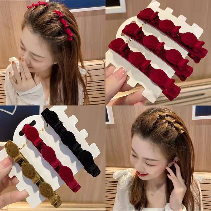 1 / 2 Kẹp Tóc Mỏ Vịt Hai Lớp Vintage - Kẹp Tóc Cổ Tích Thanh Lịch Cô Gái Bên Nổ Kẹp Tóc - Phụ Kiện Tóc Nữ Cho Tiệc Ngày Lễ / Chụp Ảnh