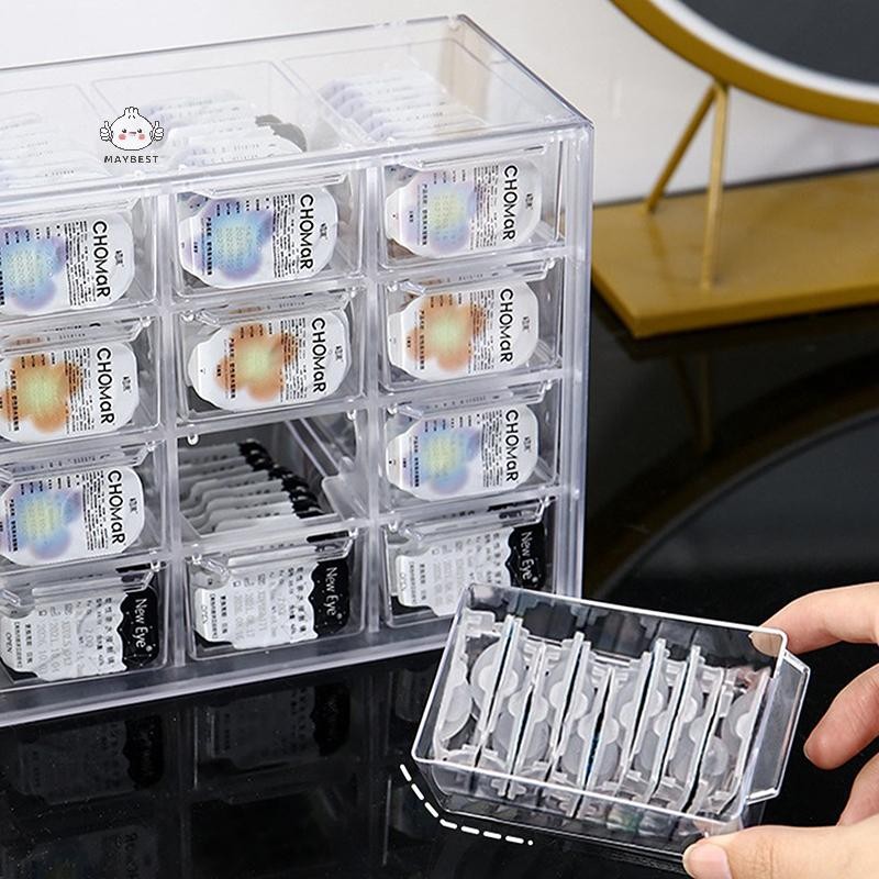 Maybest Beauty Hộp lưu trữ ống kính tiếp xúc dùng một lần hàng ngày Tủ kính áp tròng đa lưới Giá đỡ mắt Hộp lưu trữ trong suốt {VN}