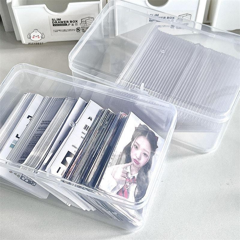 Maybest Hàn Quốc Trong Suốt Hộp Bảo Quản Thẻ Photocard Hộp Bảo Quản Thẻ Ảnh Tổ Chức Phân Loại Hộp Lật {VN}