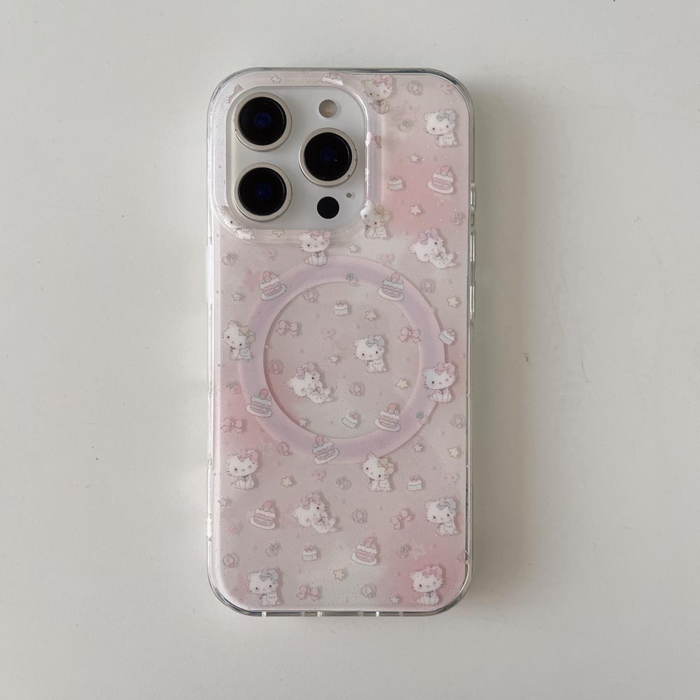 Ốp Lưng Cứng Tương Thích Với iPhone 12 12Pro 12ProMax 13 13Pro 13ProMax 14 14Pro 14ProMax 15 15Pro 15ProMax 16 16Pro 16ProMax Ốp Nam Châm Họa Tiết Kem