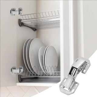 Bản lề cửa tủ thép cán nguội Thiết kế không phá hủy, lắp đặt máy khoan để lưu trữ / Tủ giày, Phần cứng nội thất bền màu bạc (2 / 10 CÁI)