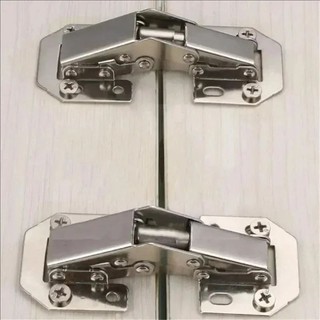 Bản lề cửa tủ thép cán nguội Thiết kế không phá hủy, lắp đặt máy khoan để lưu trữ / Tủ giày, Phần cứng nội thất bền màu bạc (2 / 10 CÁI)