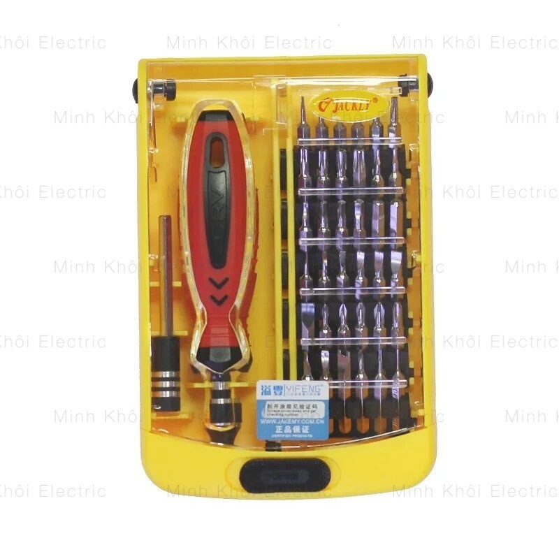 Bộ tô vít đa năng 38 món Jackly JK-6088A,bộ tua vít sửa điện thoại,hộp tuốc nơ vít,mũi vít từ tính,tua vít,bộ lục lăng