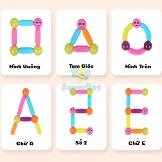 Ghép Hình Nam Châm 64 Chi Tiết Đồ Chơi Thông Minh Cho Bé